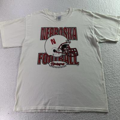 Vintage 90er Jahre Nebraska Huskers Cornhuskers Football T-Shirt