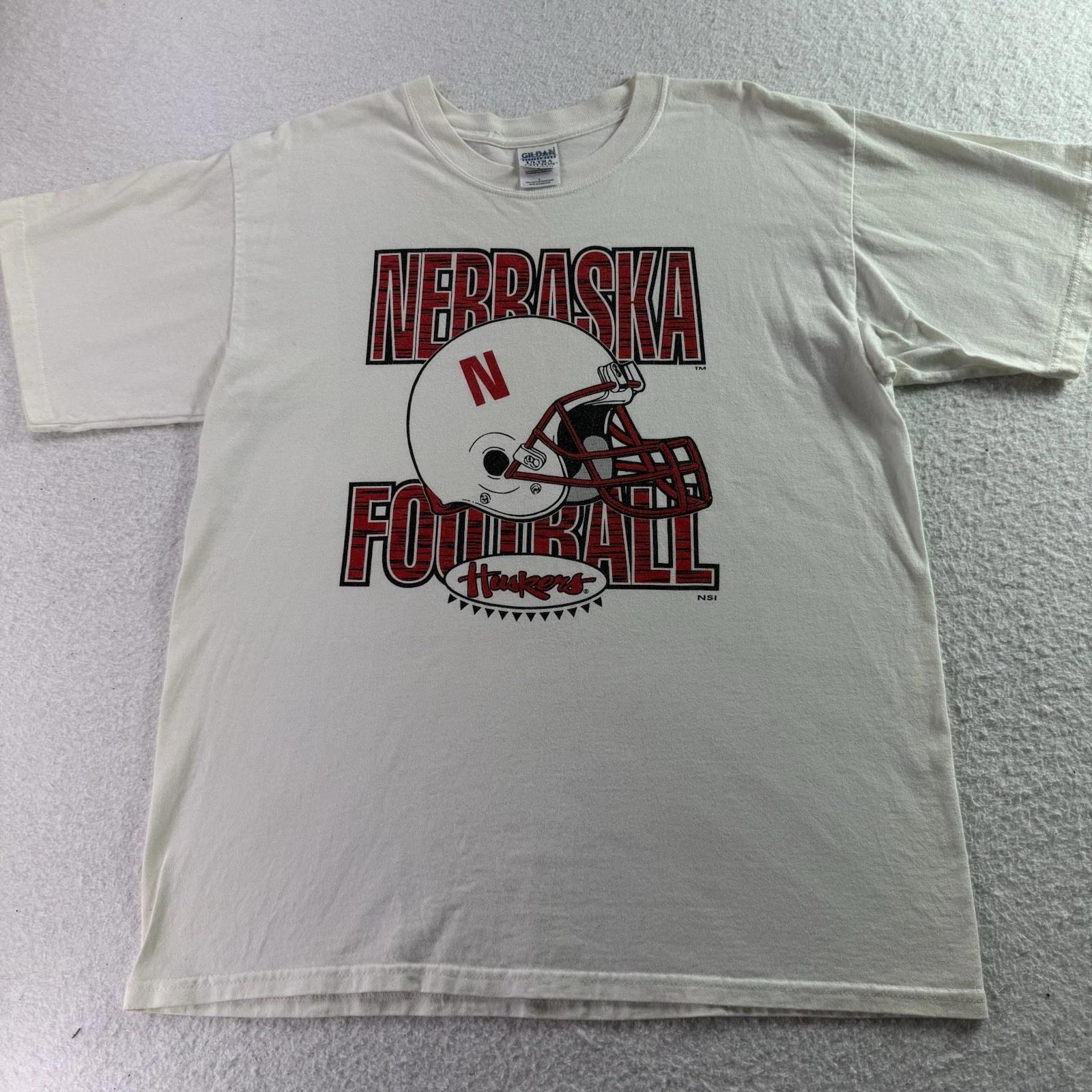 Vintage 90s Nebraska Huskers Cornhuskers Football T-Shirt XL