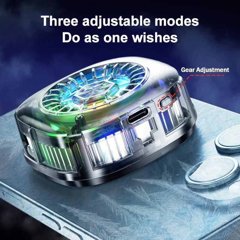 X122A Digital Display Mobile Phone Cooler Magnetic Back Clip 2IN1 Frozen Semiconductor Cooling Fan Radiator for IOS Android PUBG