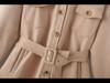 Women's Suede Lapel Jacket & Elastic Waist Straight Pants Set
