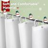 Christmas Shower Curtain, Holly Xmas New Year Holiday Winter Decor Bathroom Curtain Set Waterproof Polyester Fabric With Hooks