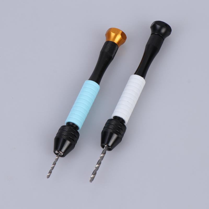 Mini Micro Aluminum Hand Drill With Keyless Chuck Hss Steel Twist Drill Bit Woodworking Drilling Rotary Tools Hand Drill Manual