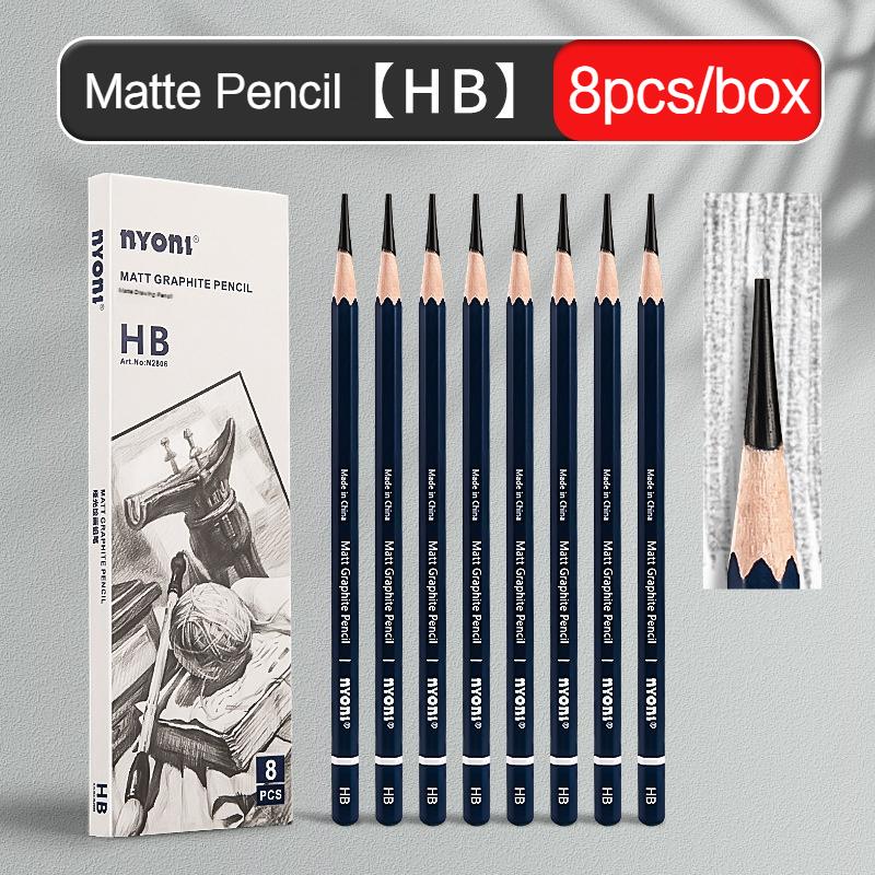 NYONI Professionele HB 2B 4B 6B 8B 12B Schets Tekening Grafiet Houtskool Potloden Set Tekenen Schetsen Arceren voor Kunstenaar Beginner