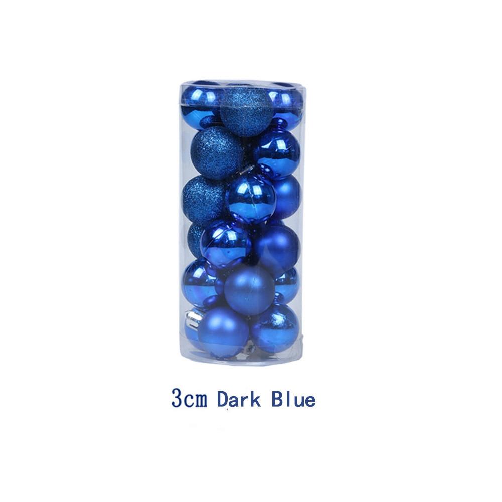 Elegant Pack of 24 Plastic Christmas Ornament Balls Shiny Matte Glitter