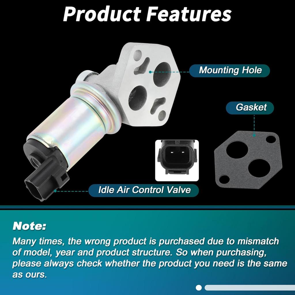 Idle Air Control Valve for Ford F-150 1997-2004 Fuel Injection Idle Air Control Valve IAC W/Gasket for Lincoln Navigator 1998-2004