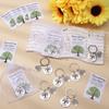 30/50 Sets Family Reunion Gifts Bulk-Family Tree Keychain Remembering Our Roots Cards Organza Bag