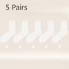 5 Pairs of  Ladies Spring and Autumn Pure Cotton Boneless Tube Cotton Socks