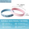 QEERBSIN 100 Pieces pirational Quote Wristbands -Bulk Pack Colored Motivational Bracelets- Stretch Unisex Wristbands for Men Women Teen Gifts, Party
