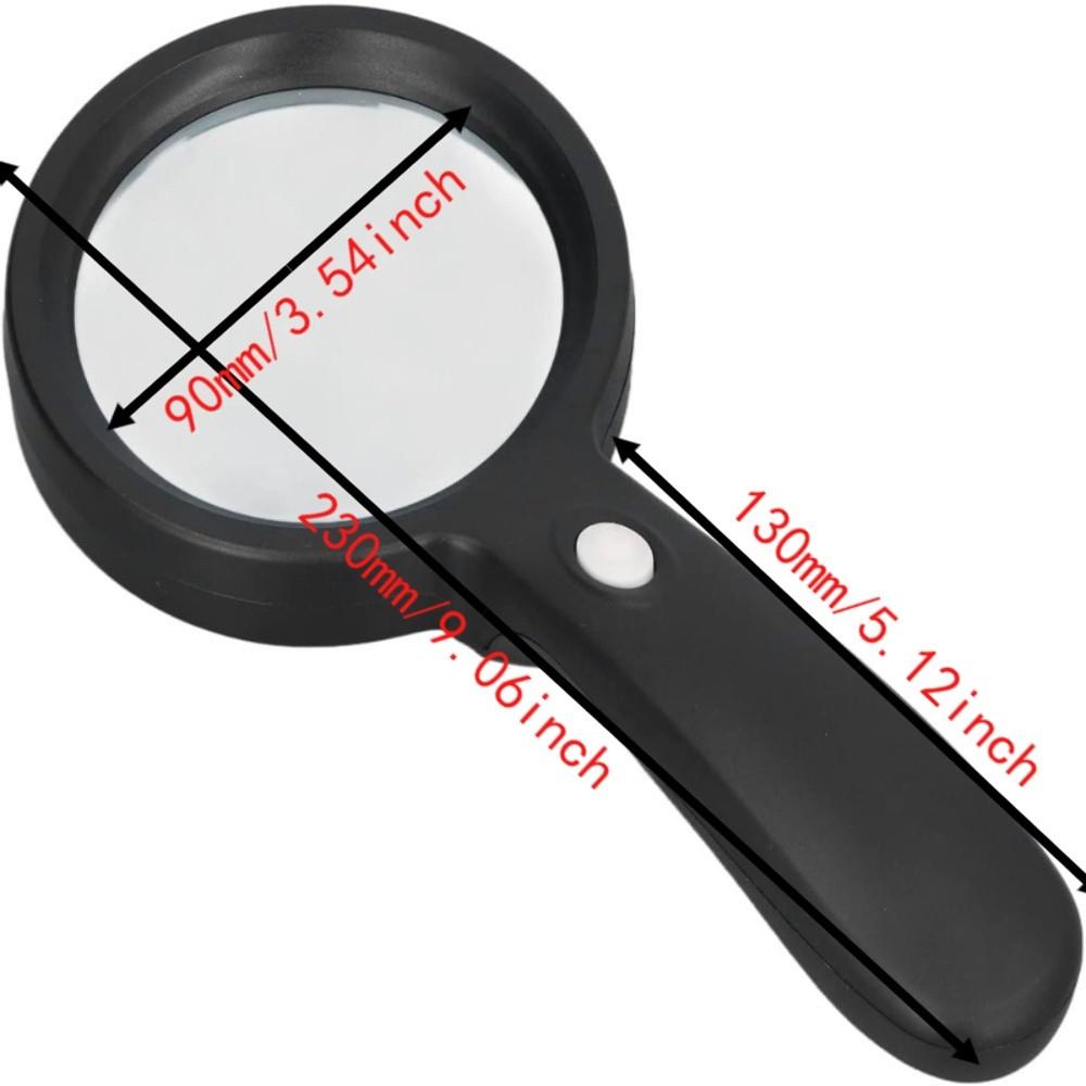Illuminated Lighted Magnifying Glass With Light Lighted Magnifier Handheld For Seniors Reading