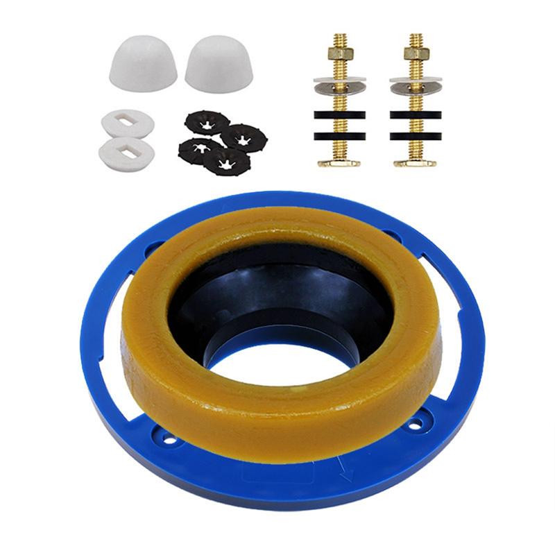 Toilet Flange With Wax Ring For Toilets Replacement Kit Includes Bolts PVC Toilet Flange Repair Kit , Fit Toilet Install-B61B