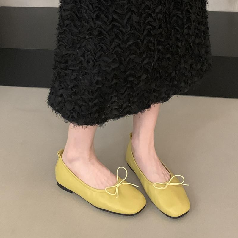 Fashion Bailamos New Women Flats Fashion Round Toe Bow-knot Slip On Ballerinas Shoes Soft Flat Ladies Casual Dress Ballet Shoes