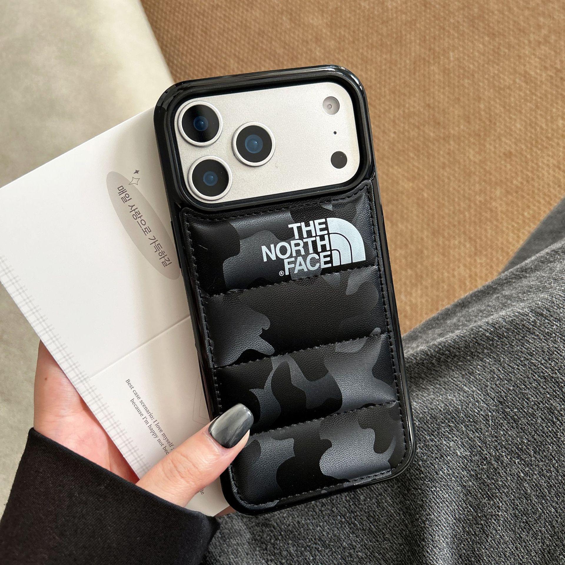 

Новий шкіряний чохол-камуфляж 3D для Apple iPhone15 Pro Max - Стиль пуховика осінь/зима iPhone 14