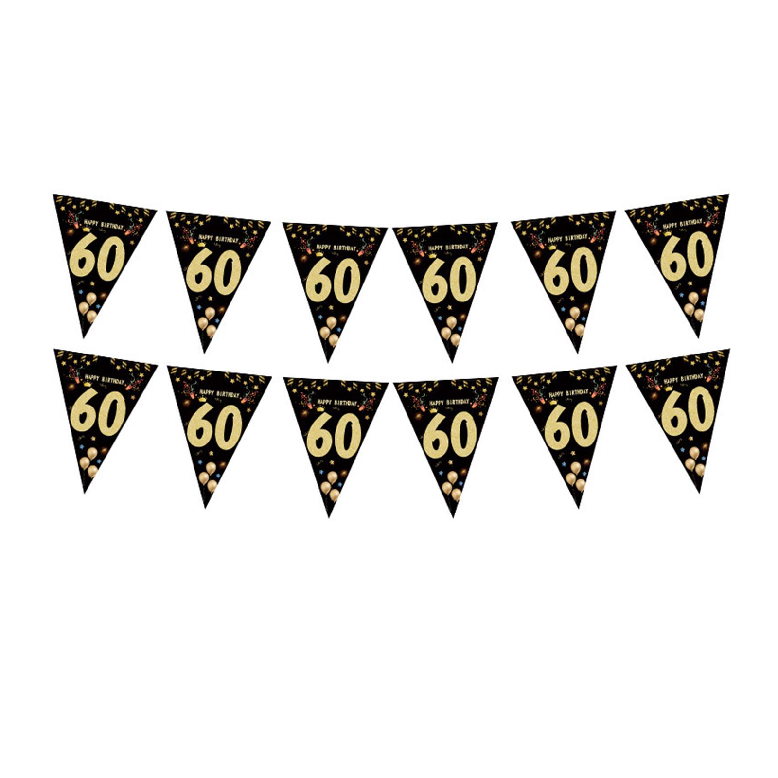 

Черно-золотая гирлянда на день рождения, треугольные флажки, украшение, реквизит для фотосъемки для украшения вечеринки по случаю дня рождения взрослого или подростка E