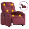 VidaXL Electric Reclining Massage Armchair Bordeaux Red Fabric 3204359