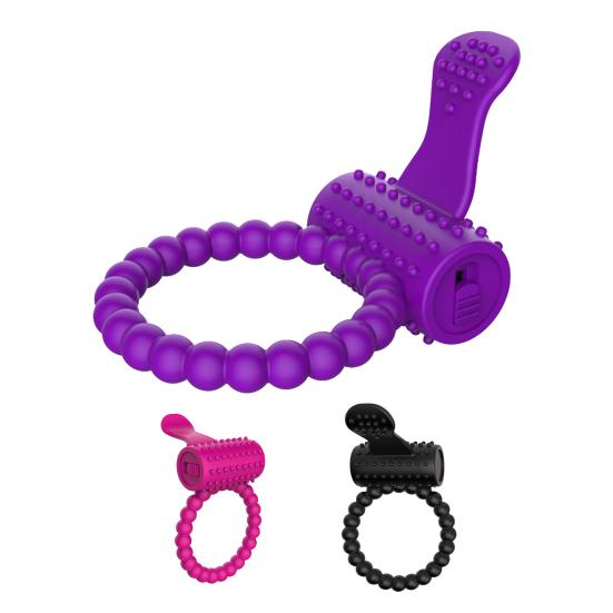 Men Cock Ring Ejaculation Delay Vibrate Tongue Design Sexual Stimulation Silicone Men Tentacles Nozzle Penis Ring for Bedroom