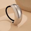 Geometric Metal Hair Tie, Alloy Elastic Ponytail Holder for Women, Minimalist Square Hair Ring for Daily Commuting Use