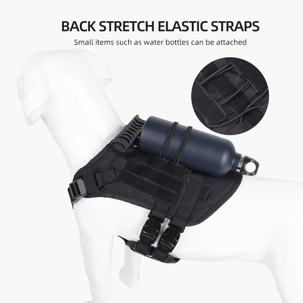 Big Dog Tactical Vest Outdoor Waterproof Dog Chest Harness Medium and Large Dog Tactical Chest Back Dog Training Cchest and Back