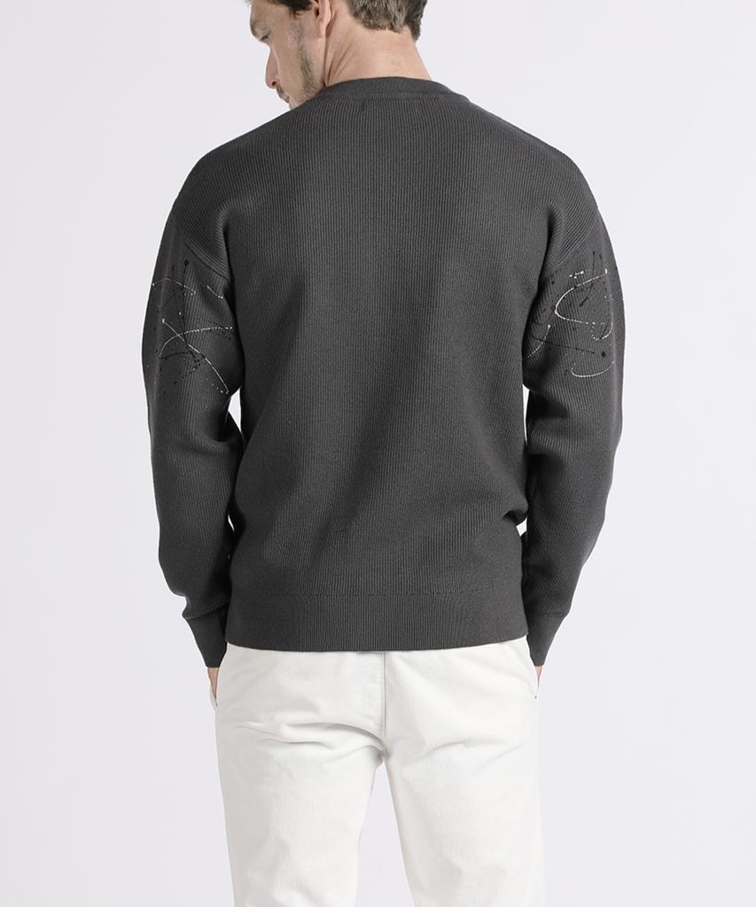 PANICALE Grey Splash Paint Knit