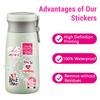 100PCS Valentines Day Stickers Heart Sticker Heart Romantic Valentine's Day Stickers Vinyl Waterproof Decals for Water Bottle