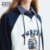 Teenie Weenie Women's Color-block Bear Hooded Sweatshirt