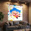 Happy Plim Friends Printed Tapestry, Wall Hanging,Livingroom, dormitory, Large Wall Decor, Fabric Decor Fan Birthday Gifts