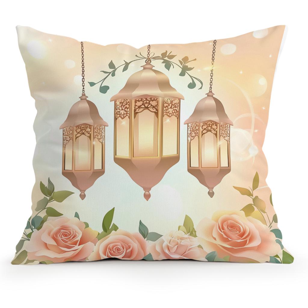 Golden Ramadan Theme Cushions Pillowcase Polyester Cushion Cover Throw Pillow Pillowcover Home Car Sofa Decor