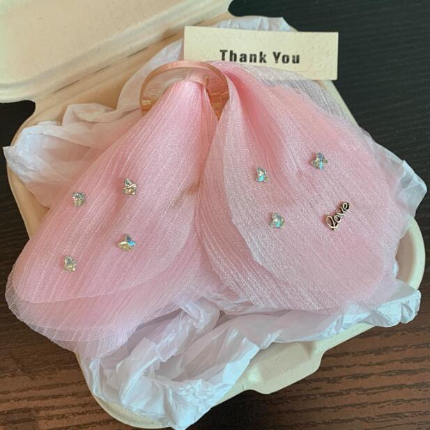 Korean High-End Acrylic Flower Hair Clip for Women - Large Shark Clip for Voluminous Styles