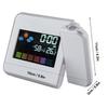 Digital LED Weather Forecast Projector Calendar Humidity Display Alarm Clock(Black)