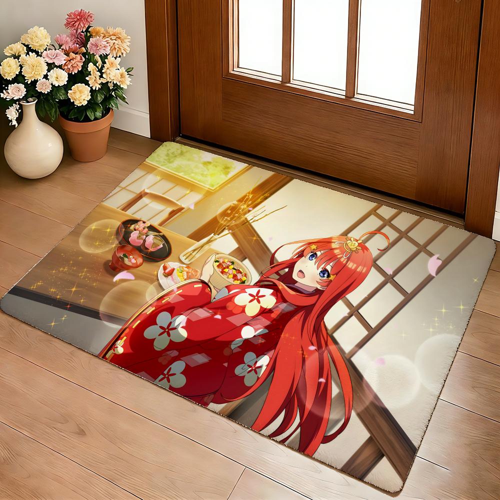 Anime Hot Q-Quintessential Q-Quintuplets Floor Mat Cozy Flannel Soft Thick Non-Slip Mat  Living Room Bedroom Kitchen Decor Rugs