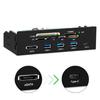 5.25" PC Computer Front Panel with USB 3.0 Hub Card Reader USB 3.1 & eSATA Port