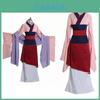 Luxurious Anime Mulan Traditional Kimono Dress Party Cosplay Costume For Women