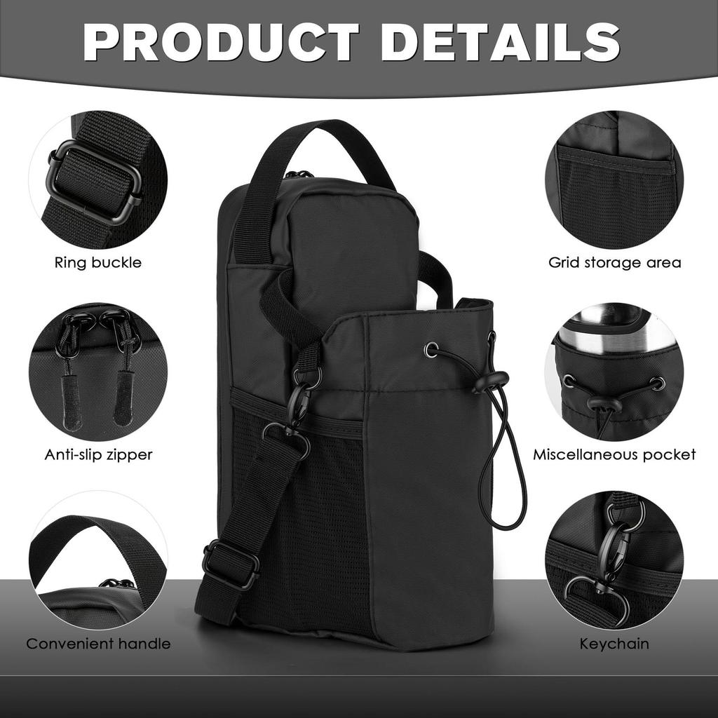 Transgraniczna torba na magnetyczną butelkę na wodę do fitnessu: Duża torba Crossbody na siłownię dla mężczyzn