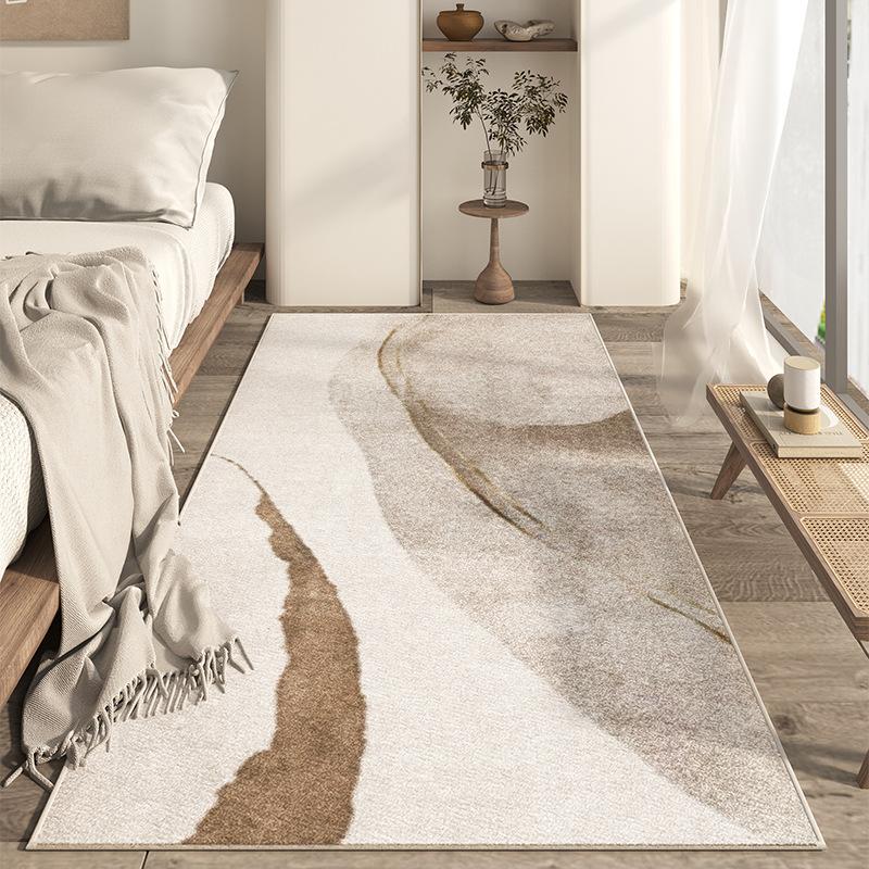 Oval Bedside Italian Minimalist Carpet Room Bedside Floor Mat Bedroom Wabi Sabi Master Bedroom Under The Bed Photo Mat