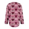 Women's Fashion Long Sleeve Valentine's Day Printed Jacket Cardigan Valentine's Day Sweater