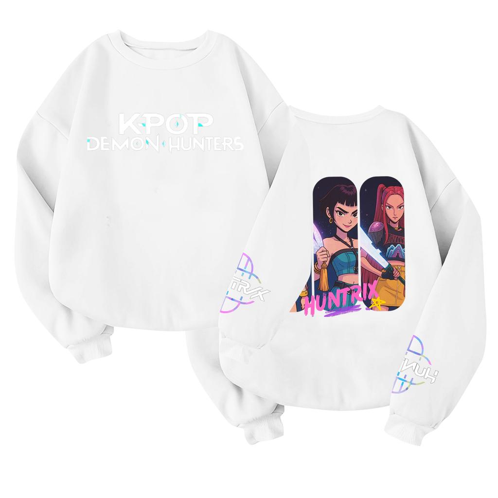 Children's Fashionable Lightweight Long-sleeved Round Neck Pullover With Pockets Printed Pullover