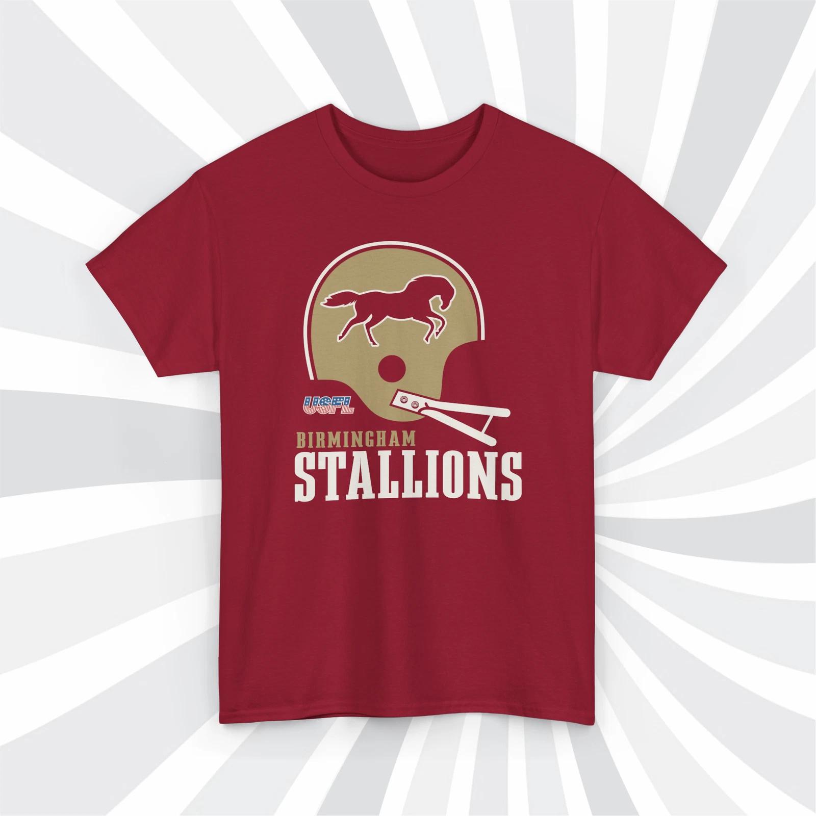 Birmingham Stallions 1983 USFL Vintage Football Cardinal T shirt S