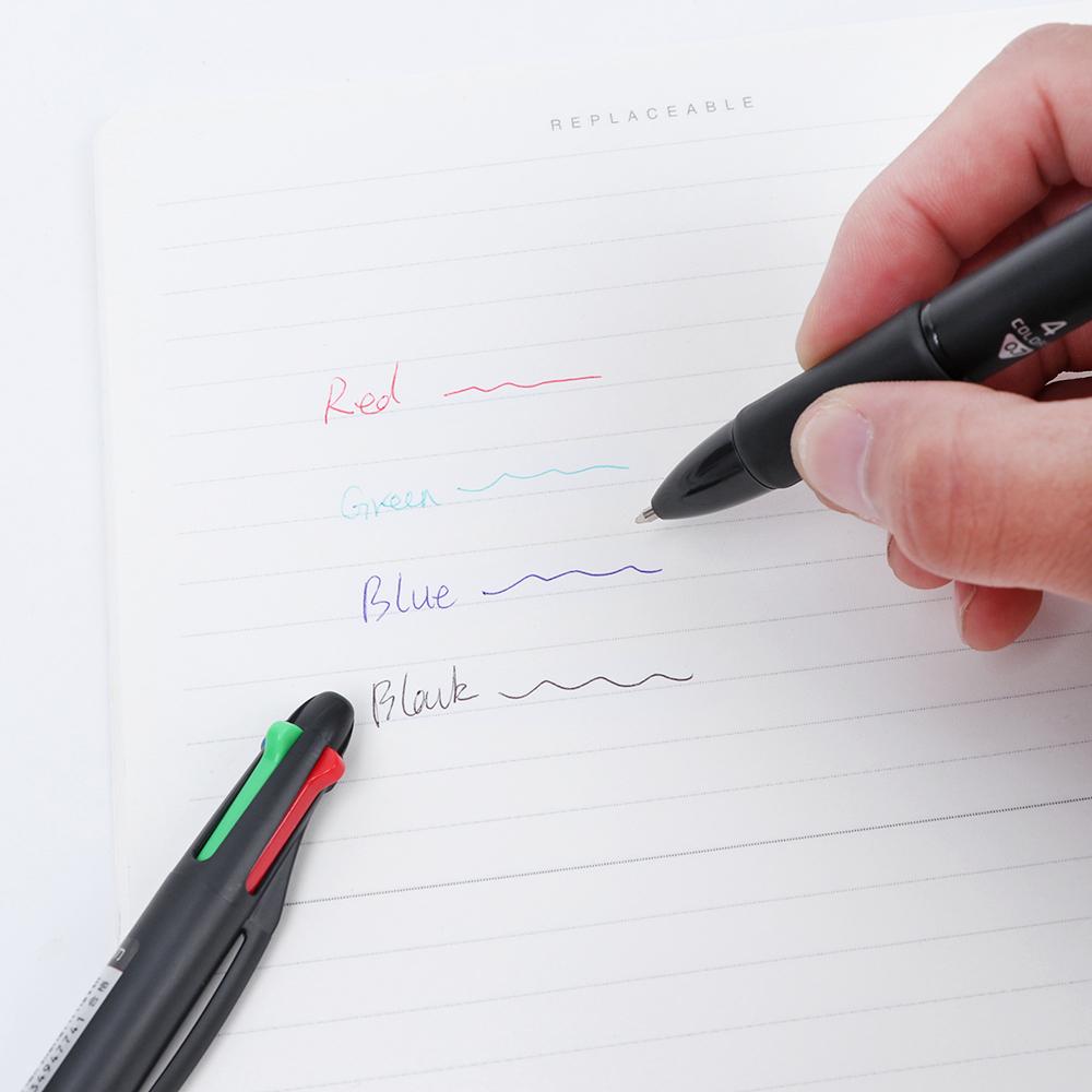 2/5/8pcs 0.7mm Retractable Stationery Chunky Multicolor Ballpoint Pen Gel Pen Writing Tool 4 in 1