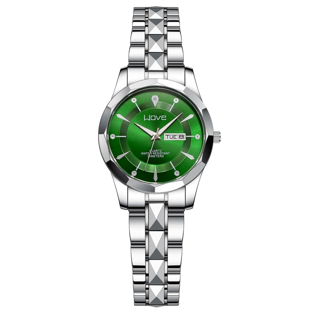 Watch Couple, Simple Quartz Watch, Double Calendar Week Business Watch Watch Men'S Luminous Light