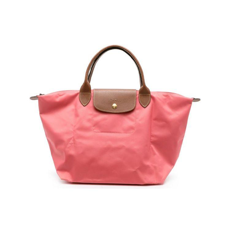 Longchamp Le Pliage 29 Solid Color Embossed Logo Large Capacity Zipper Closure Nylon Dumpling Tote Bag Medium Women tote bags Coral-Pink 1623089P76