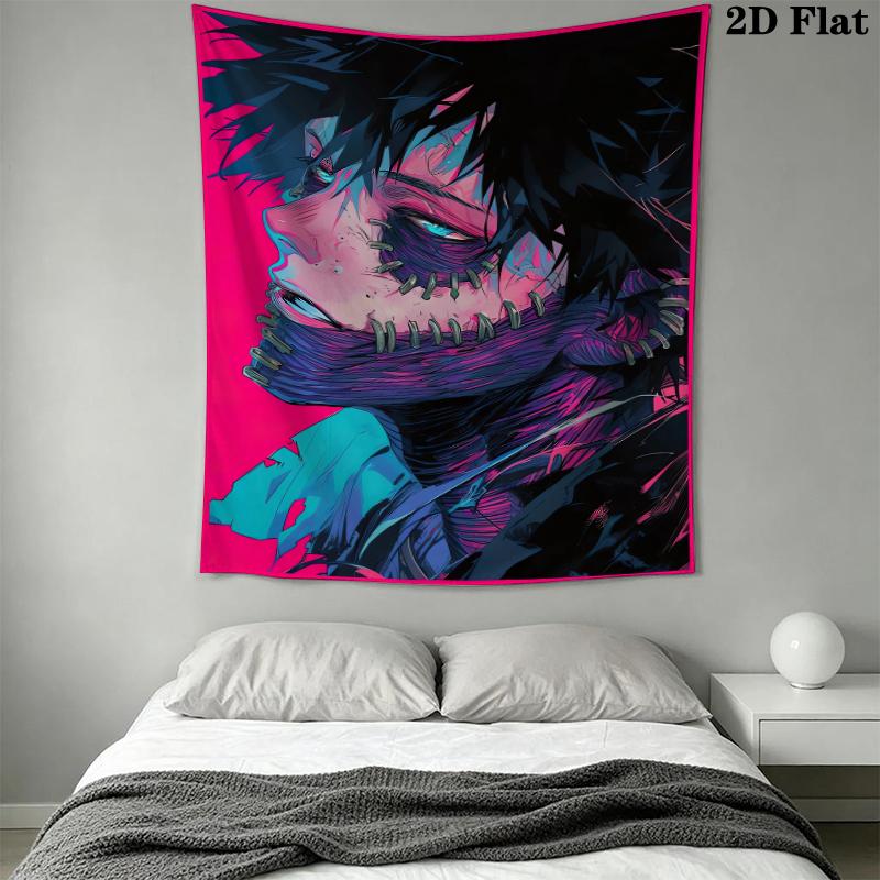 My Hero Academia Wall Tapestry Aesthetic Wall Hanging Printed Fabric Blanket Decorative Tapestries for Bedroom Living Room Home Decor