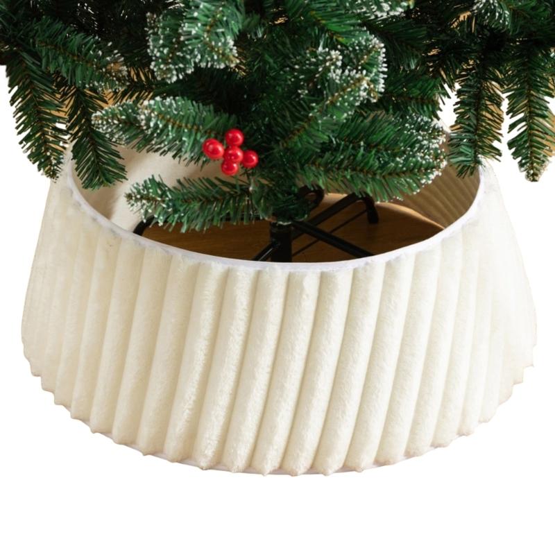 Soft Tree Bottom Cover Christmas Tree Skirt for Lower Hardware Coverage In Winter Room Display and Indoor Placement