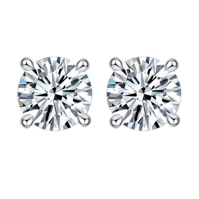 D Color 3.0 Carat 9.0mm Moissanite Stud Earrings for Women 925 Sterling Silver Screw Back Sparkling Wedding Jewelry Gifts