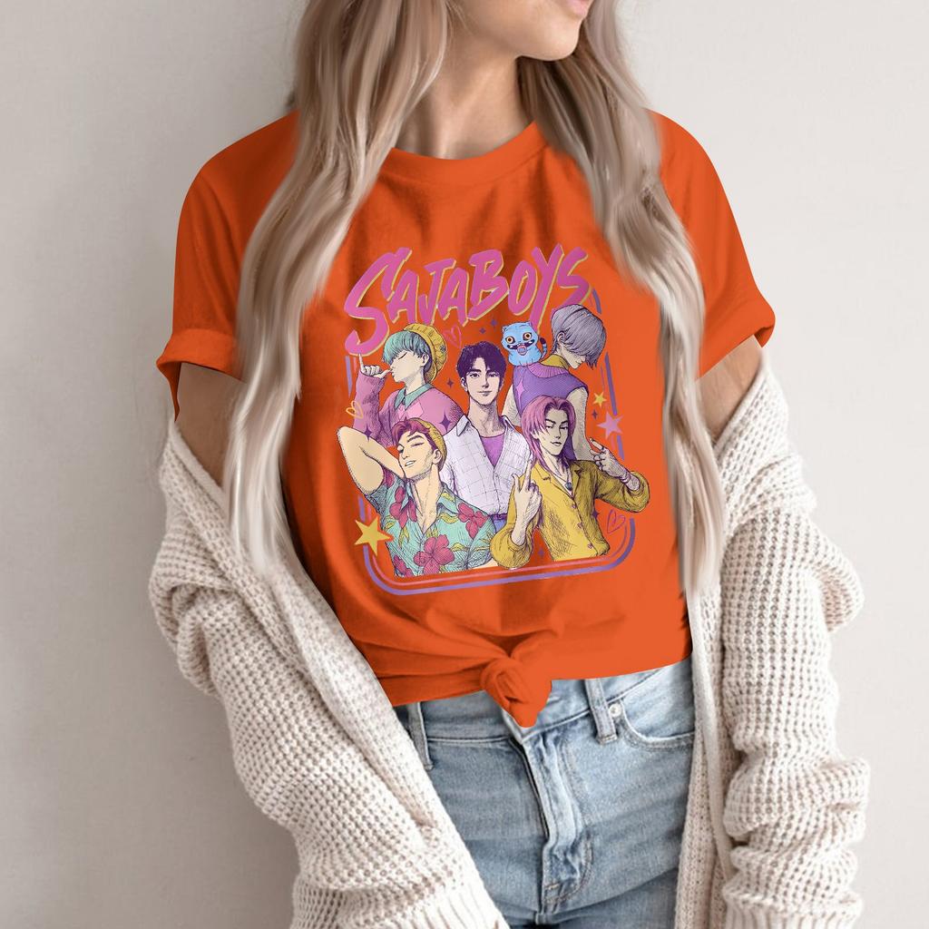 Women's Round Neck Short Sleeve T-shirt Casual Loose Top