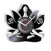 Om Yoga Studio Wall Clock Gymnastics Vinyl Record Wall Clock Zen Meditation Modern Design Decorative Clock Yogi Gift For Girl