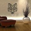 Black Metal Fox Iron Silhouette Wall Art Home Decoration Sculpture