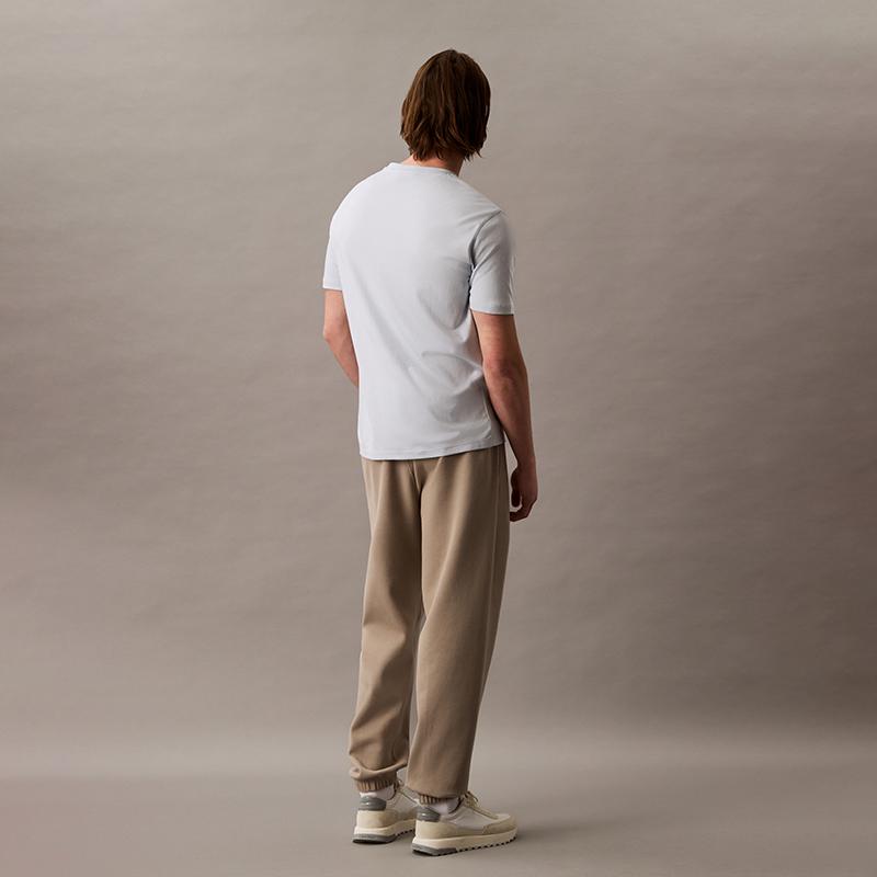 Calvin Klein Casual Embroidered Elastic Waistband Tapered Ribbed Knit Joggers Men Joggers 4RB003G