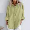 Women's Fashion Casual Solid Colour Cotton Button Cardigan Long Sleeve Top