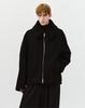 Ziosongzio Crop Collar Detachable Coat Black Zh6Ct617Bk