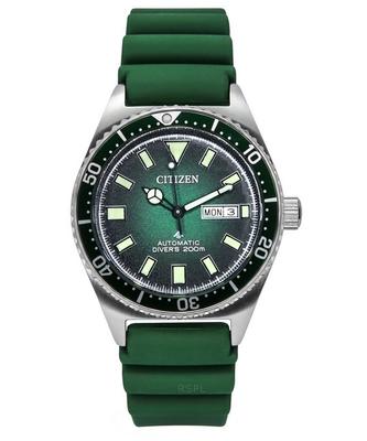 Promaster Polyurethane Strap Green Dial Automatic Diver's NY0121-09X 200M Men's Watch