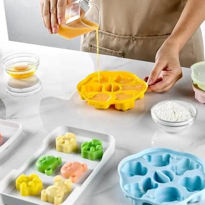 Ice Cream Jelly Mold, Ice Cube Mold, Steamed Cake Silicone Mold for Baby Food, Silicone Covered Bear, Jelly Milk
